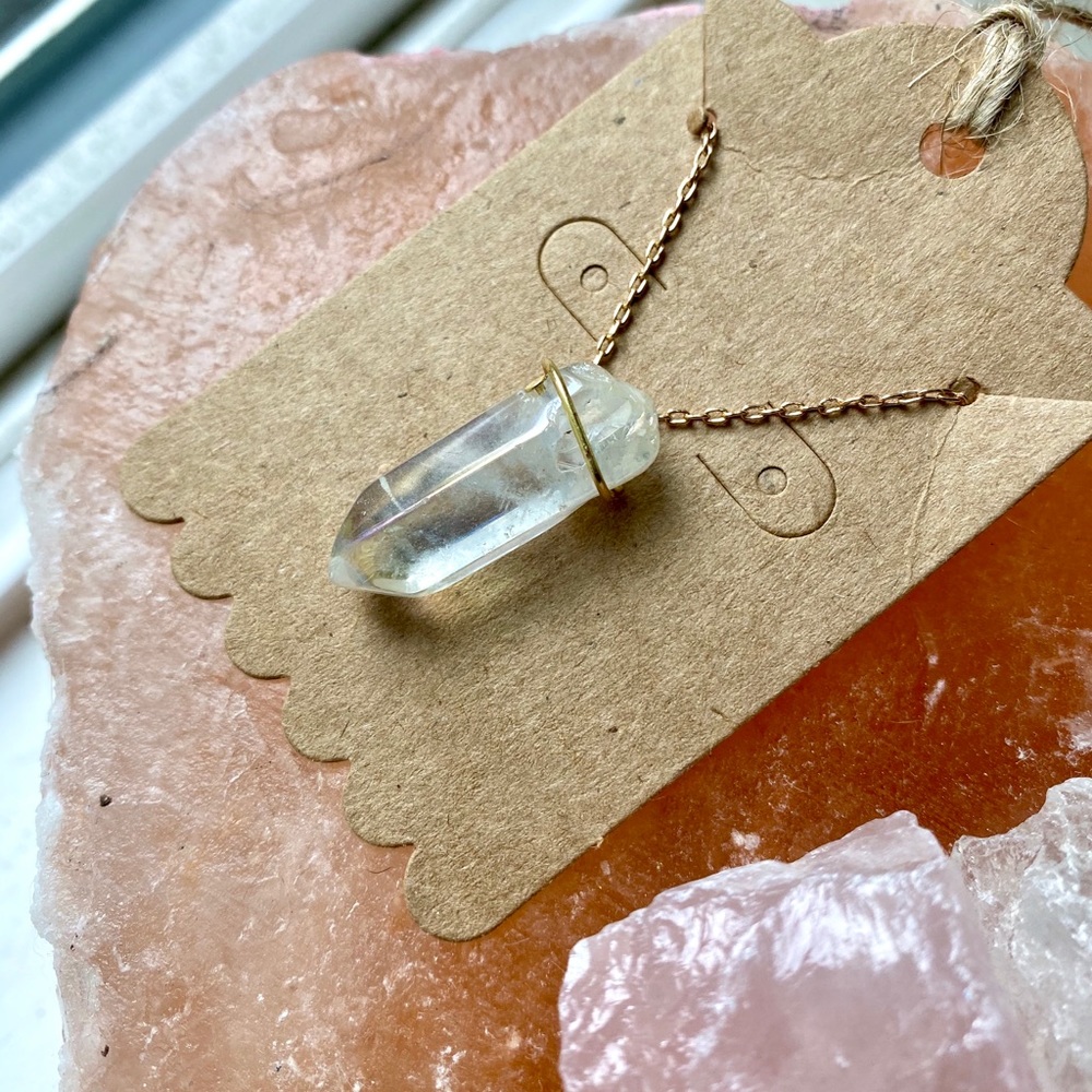 Handmade Clear Quartz Crystal Choker Necklace - Picture 7 of 8